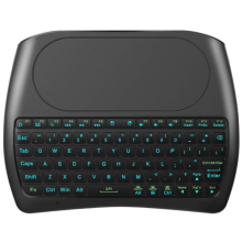 D8 Pro Plus i8 Mini-Funktastatur, englische Version mit Touchpad, 2,4 GHz, 7 RGB-Hintergrundbeleuchtung für Android Smart TV, PC, Xbox