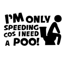 19x11cm Needing a Poo reflecterende auto stickers auto vrachtwagen voertuig motorfiets sticker