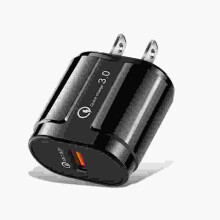 2PCS Quick Charge QC 3.0 Schnelles USB-Ladegerät Wandladeadapter für iPhone Samsung SCHWARZE FARBE