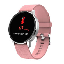 T4 1,22' ultradünner Touchscreen IP68 Blutdruck-Schlafmonitor Bluetooth-Musik-Smartwatch ROSA FARBE