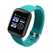 116N USB-Lade-Herzfrequenz-Blutdruckmessgerät Multisport-Modi Smart Watch GRÜNE FARBE