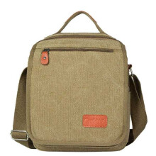 Lässige Herren Canvas Umhängetasche Schultertasche KHAKI FARBE