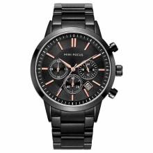 MF0188G Business Style Kalender Edelstahl Herren Armbanduhr Quarzuhr