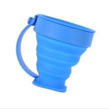 3 Stück Tragbarer Faltbarer Silicagel 5 Farboptionen Zahnbürstenhalter Tasse Reisegetränk Waschbecher BLAU