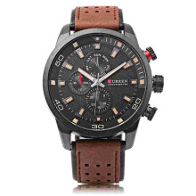 8250 Luxus Leder Uhrenarmband Mode Lässig Herren Quarz Armbanduhr