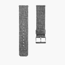 Canvas-Uhrenarmband mit Schnallenanschluss, Ersatzarmband für Fitbit Versa, GRAU