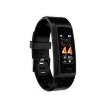 118 Plus 1,14 Zoll IPS-Farbbildschirm Herzfrequenz-Blutdruck-O2-Monitor USB-Direktlade-Smartwatch SCHWARZE FARBE