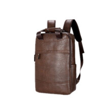 Herren-Rucksack aus Kunstleder mit großer Kapazität für Reisen im Freien, dunkle Farbe
