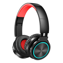 B12 Faltbarer Bluetooth 5.0-Kopfhörer RGB-Licht Starker Bass Lautstärkeregler Headset
