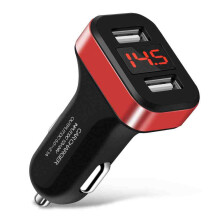 2 STÜCKE Quick Charge 3.0 2.0 Schnelllade-USB-Autoladegerät für iPhone XS Max für Samsung - Weiß SCHWARZROT FARBE