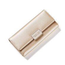 Große Kapazität Frauen Pu Leder Casual Brieftasche Handy Brieftasche GOLD FARBE