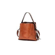 Kvinder Vintage imiteret læder Crossbody-taske Skuldertasker Bucket Bag Crossbody-taske
