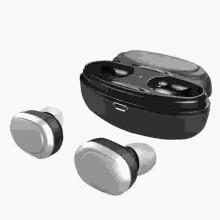 [True Wireless] Bluetooth V5.0 Ohrhörer Hifi-Stereo-Kopfhörer mit Rauschunterdrückung und Ladebox für Smartphones, Farbe Silber
