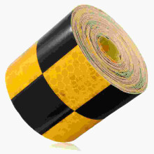 2 Stück 4 m x 50 mm Streifen Sicherheit reflektierende selbstklebende Warnband Aufkleber Quadrat Modell