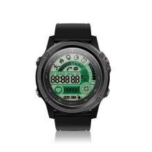 S28 Kompass Wetteranzeige Outdoor Armband Herzfrequenzmesser IP68 wasserdicht Smart Watch SCHWARZ FARBE