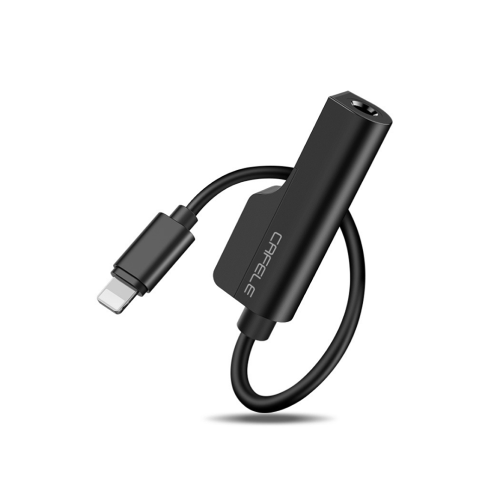 Convertisseur Deux-en-Un Pour Connecteur De Casque De Téléphone Iphone Fil Audio - Noir Noir