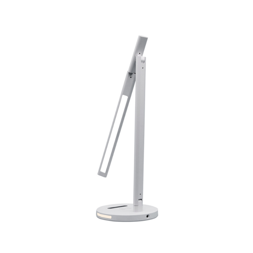 Lampe de lecture de chevet de chambre à coucher, lampe de Protection des yeux, lampe de table intelligente en métal, lampe de table pliable-blanc