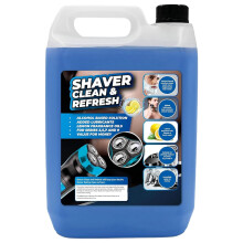 5L Shaver Clean & Refresh Lemon Scented Fluid Cleaner Hygienically Removes Residual Hair & Skin Particles (1 x 5 Litre)