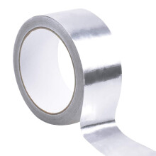 Aluminum Foil Duct Tape Silver Heat Resistant Tape Aluminum Waterproof Butyl Tape Self-Adhesive Exhaust Pipe Insulation Tape Gaffer Tape for Duct Pipe