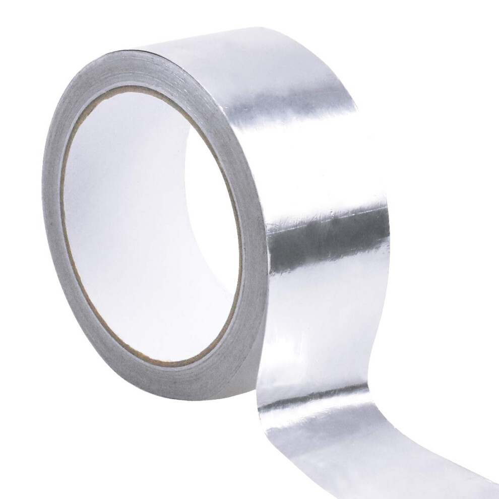 Aluminum Foil Duct Tape Silver Heat Resistant Tape Aluminum Waterproof Butyl Tape Self-Adhesive Exhaust Pipe Insulation Tape Gaffer Tape For Duct Pipe 6221243448815