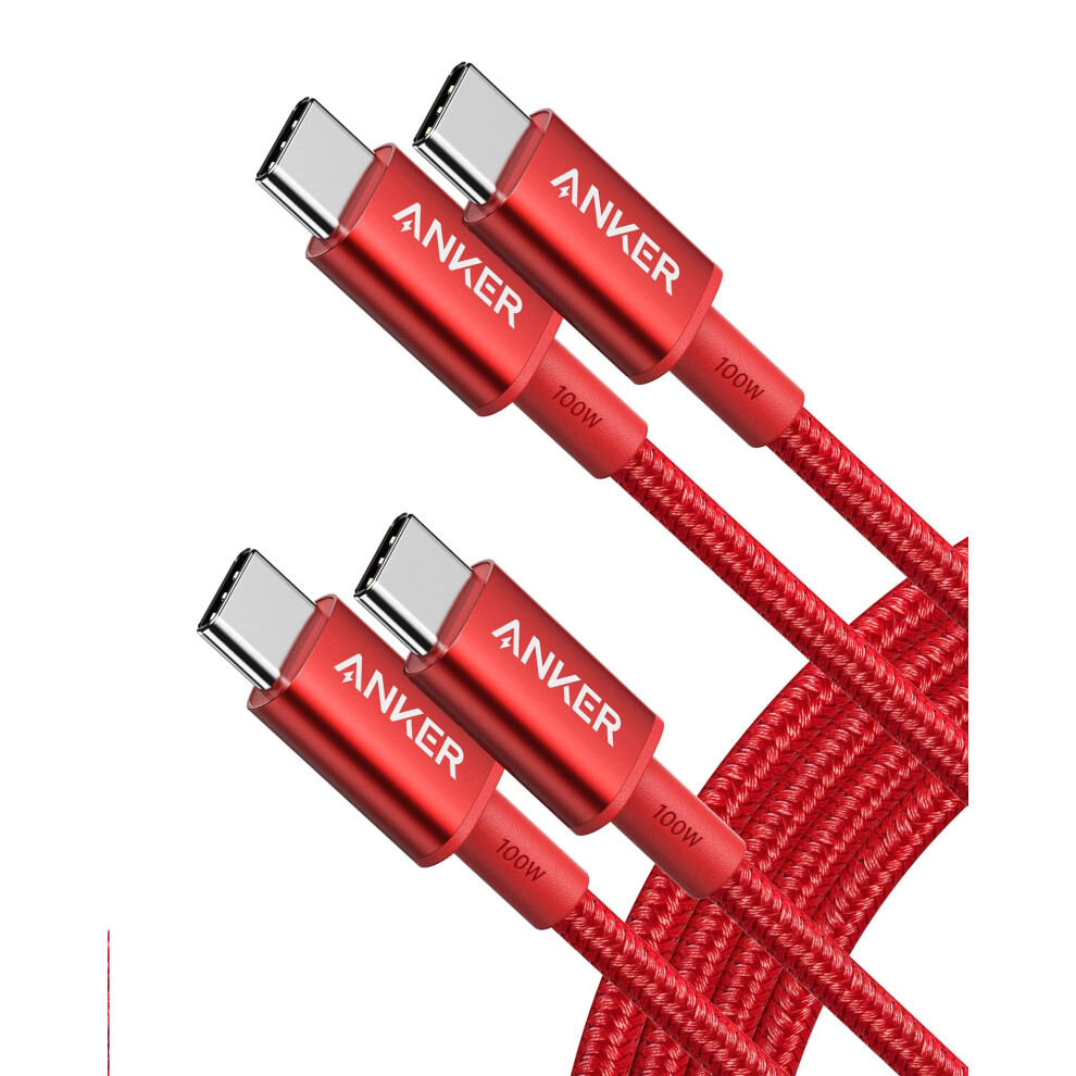 333 USB C to USB C Charger Cable (6ft 100W, 2-Pack), USB 2.0 Type C Charging Cable Fast Charge for MacBook Pro 2020, iPad Pro 2020, iPad Air 4,