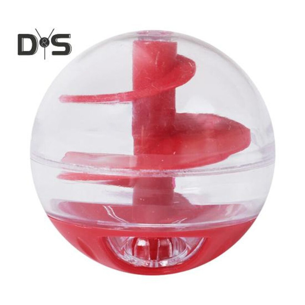 (red) Leaking Treats Ball Pet Feeder Toy Interactive Cat Puzzle Slow Feeder Cat Treat Dispensing Ball for Small Medium Large Cats