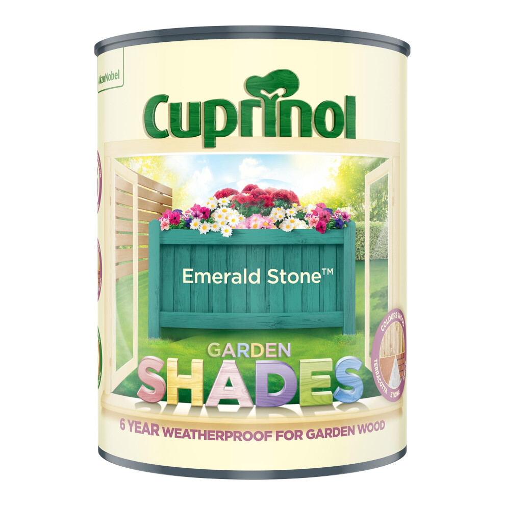 Garden Shades Wood Paint - Emerald Stone - 1L