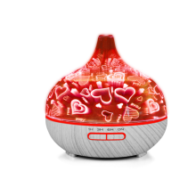 400ml Aroma Diffusor Luftbefeuchter 3D Bunte Liebe Aromatherapie Nachtlicht Haushalt Ultraschall Diffusor