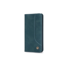 Dtrade Skin-Feel PU Flip Handyhülle Anti-Fall Lederhülle für iPhone 12 6,1 Zoll-Blau