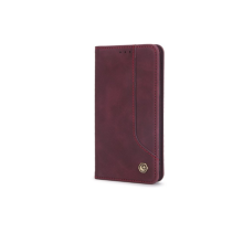 Dtrade Skin-Feel PU Flip Handyhülle Anti-Fall Lederhülle für iPhone 12 Mini 5,4 Zoll-Rot