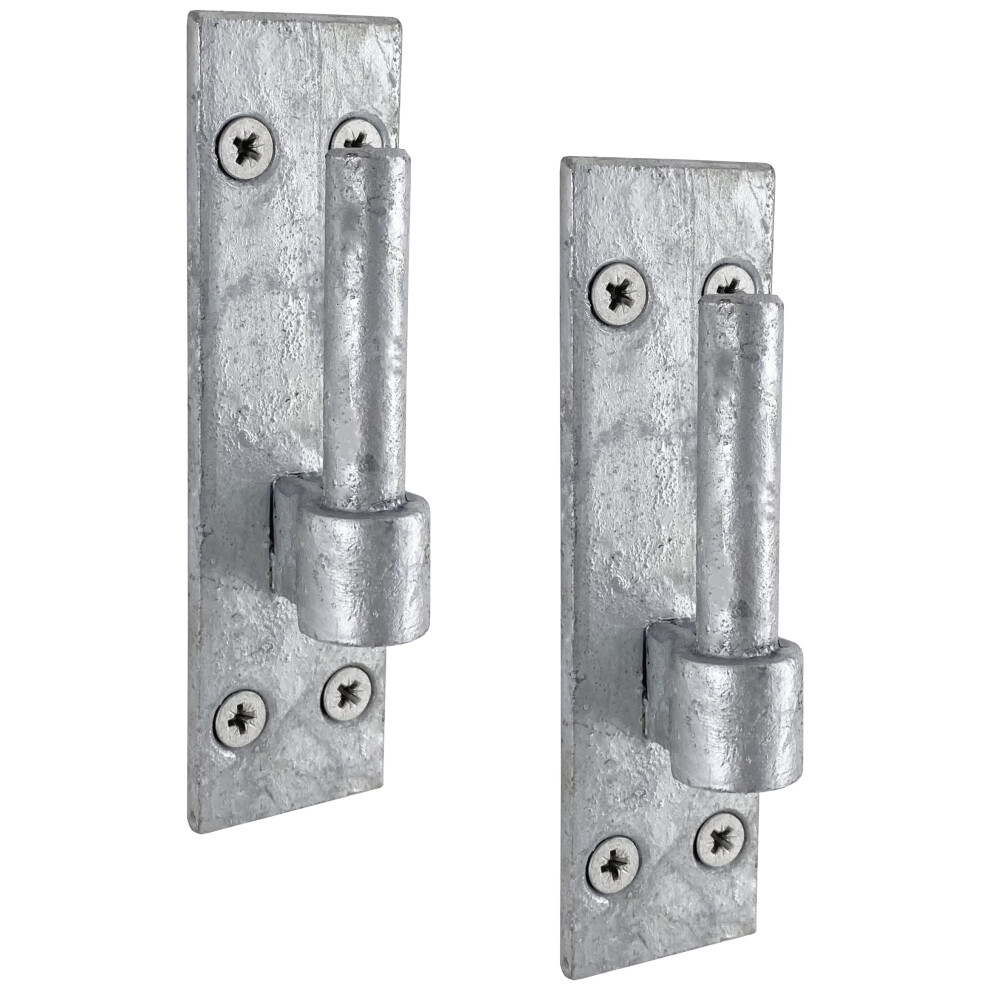 Hook On Plate Gate Hinges With 12Mm Pin For Wrought Iron Gates. Galvanised Hinges 5060848550490