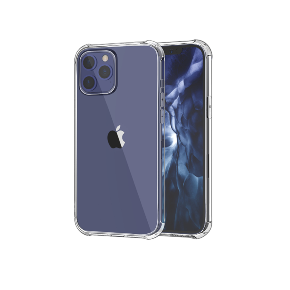 Dtrade 1PCS Étui de Téléphone Portable Airbag Anti-Chute Housse de Protection Souple Transparent Carré Étui pour Iphone12 12pro (6,1 Pouces)