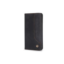 Dtrade Skin-Feel PU Flip Handyhülle Anti-Fall Lederhülle für iPhone 12 Mini 5,4 Zoll-Schwarz