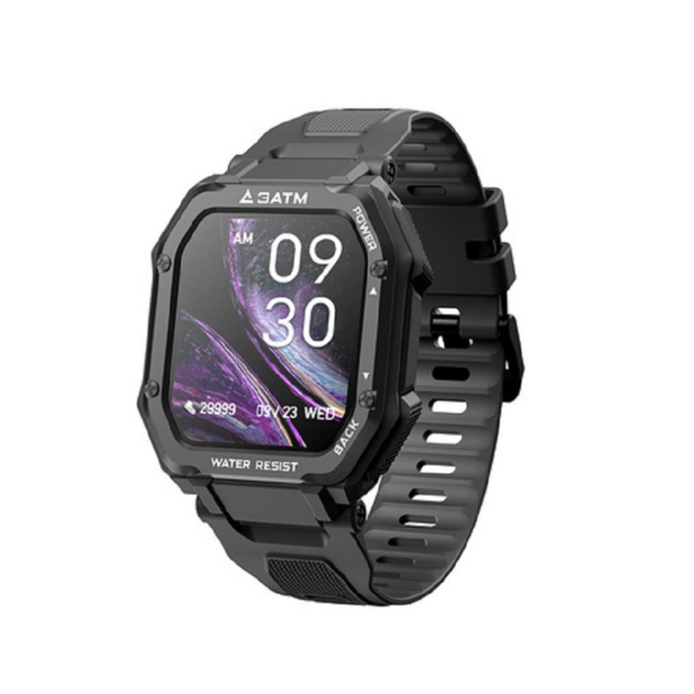 C16 Smart Armband Horloge Informatie Oproep Herinnering Hartslag Bloeddrukmeting Multifunctioneel Horloge - Zwart-image
