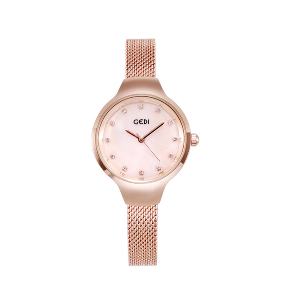 Koreaans Dameshorloge Met Dunne Meshband, Klein Quartzhorloge, Waterdicht, Mode, All-Match, 24 Cm, 5156#-image