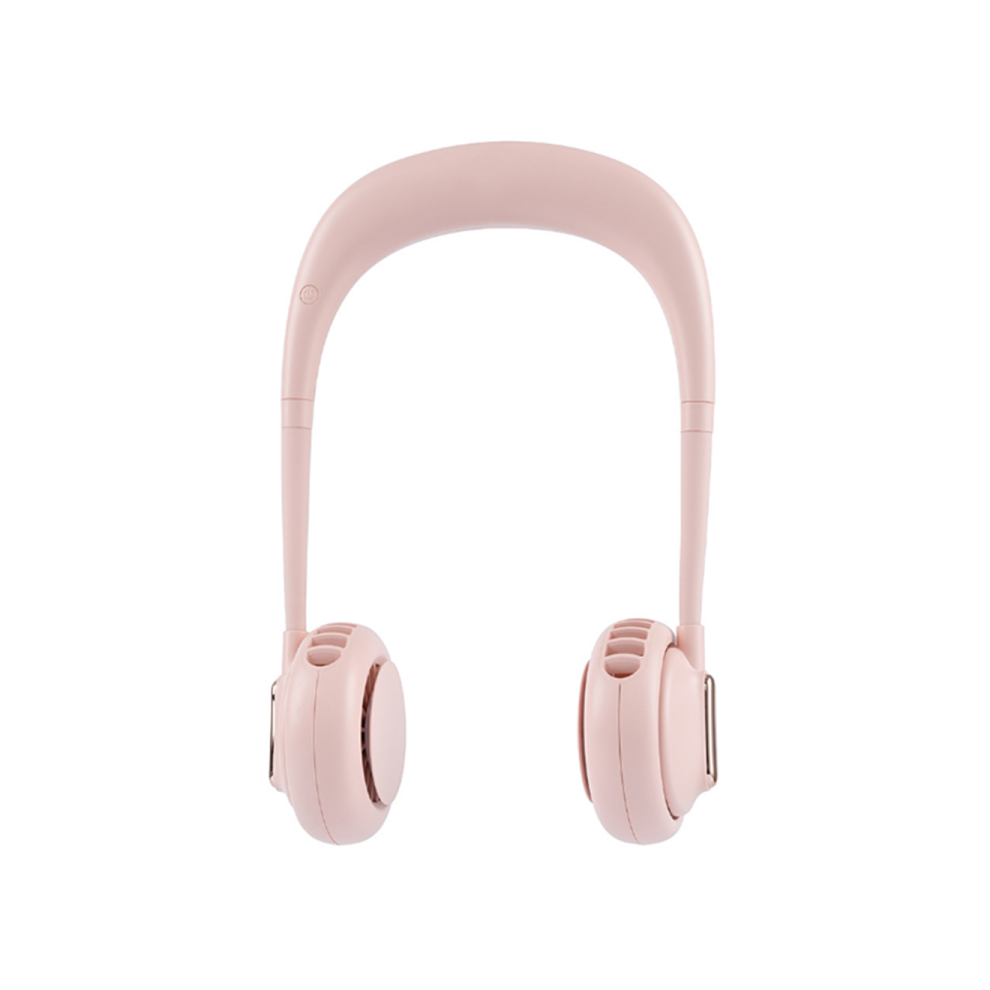 F42 Hangende Nekventilator Met Groot Luchtvolume, Usb-Oplaadfunctie, Stille Ventilator Voor Buitensporten, Roze-image