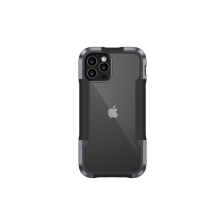 Dtrade Handyhülle Metall Anti-Drop-Hülle TPU Full Wrap Edge Passend für 12pro Max (6,1 Zoll)-Schwarz Grau