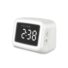 511 # Mini Spiegel Uhr Dual Wecker Nacht Licht Musik Player FM Bluetooth Lautsprecher Uhr Kleine Stereo