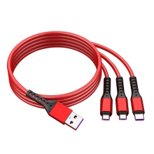 1,2 m 5A Super Fast Charging 1 Drag 3 Datenkabel Handy-Ladekabel für Apple Android Typ-c