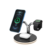 3-in-1-Y-förmiges Magsafe-Desktop-Magnet-Saughalterungs-Wireless-Ladegerät, geeignet für Mobiltelefon-Uhr-Headsets