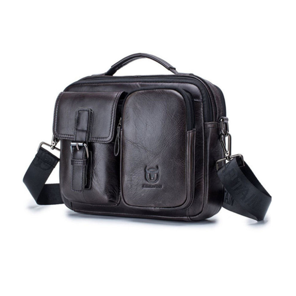 G011 Outdoor Schoudertas Multifunctionele Koerierstas Retro Aktetas Verticaal-image