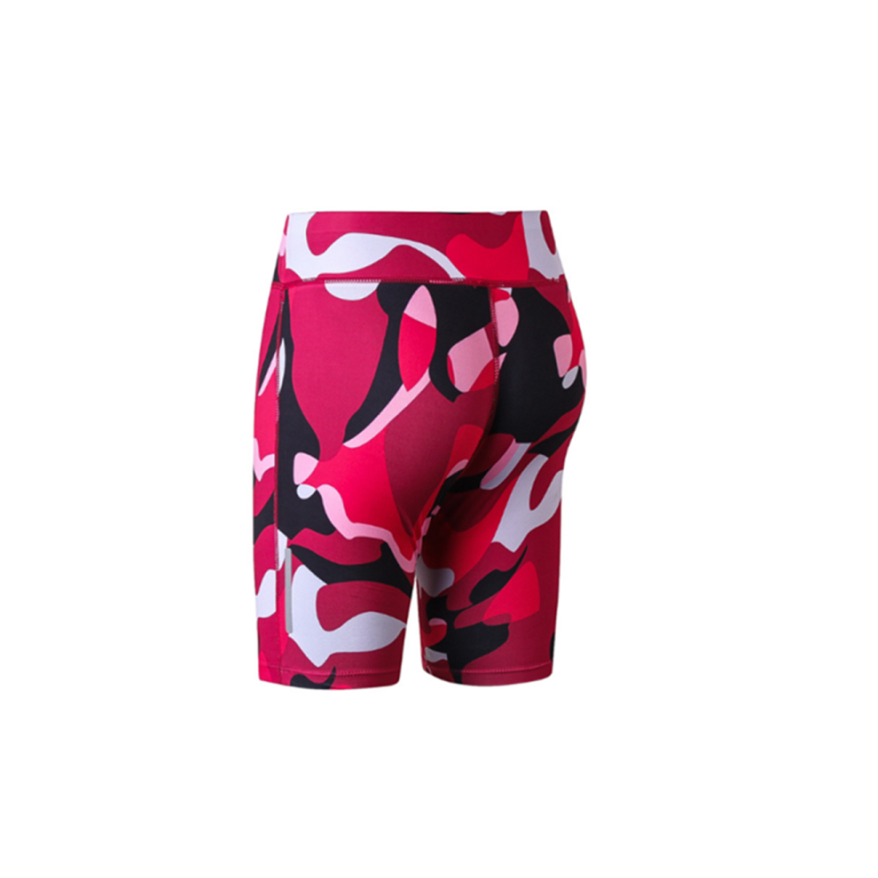 Short de course réfléchissant Power Flex pour femmes, pantalon de Yoga, de Fitness, rouge et noir, S