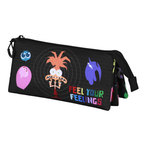 Disney Pixar Inside Out 2 Feeling-Triple Pencil Case, Multicolour, 23 x 11 cm