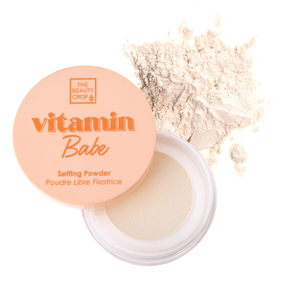 The Beauty Crop Vitamin Babe Setting Powder - Talc-Free Loose Powder For Flawless Finish - Translucent Shade - 0.35 Oz