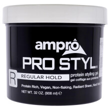AMPRO Pro Styl Styling Gel - schtzt und strkt Ihre Strnge - Nicht -alkoholfreie vegane Formel - Flexibler Berhrbar fr alle Haartexturen - re
