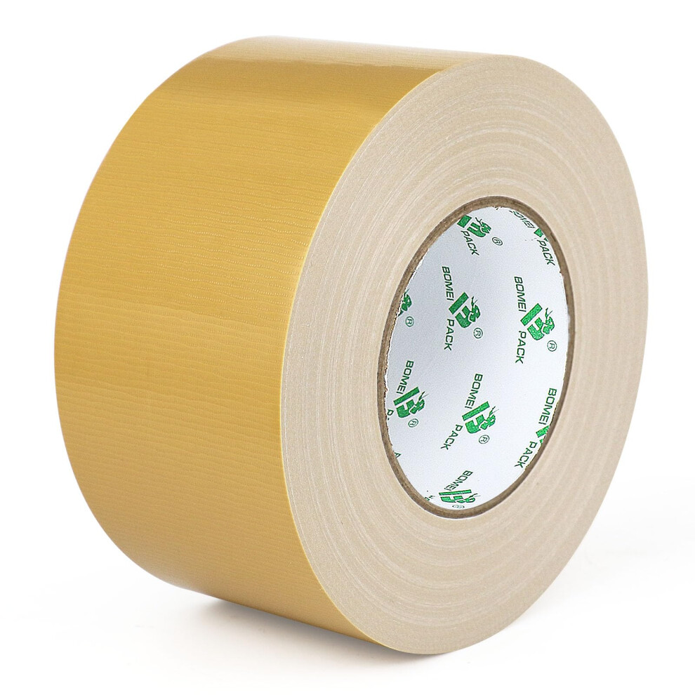 Brown Wide Duct Tape Reinforced 75Mm X 50M Waterproof Heavy Duty Cloth Gaffer Tape Brown For Ducts Pipelines Fixing Repairing,Craft Diy,Book 6974241646492