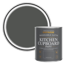 Dark Grey Scrubbable Kitchen Cupboard Paint in Satin Finish - Graphite 750ml