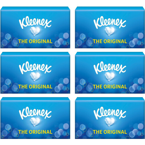 Kleenex Original Facial Tissues – 6 Standard Tissue Boxes