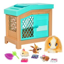 Little Live Pets 26410 Soft, Interactive Mama Guinea Pig and her Hutch, and her 3 Surprise Babies. 20+ Sounds & Reactions. Batteries Included. for Kid
