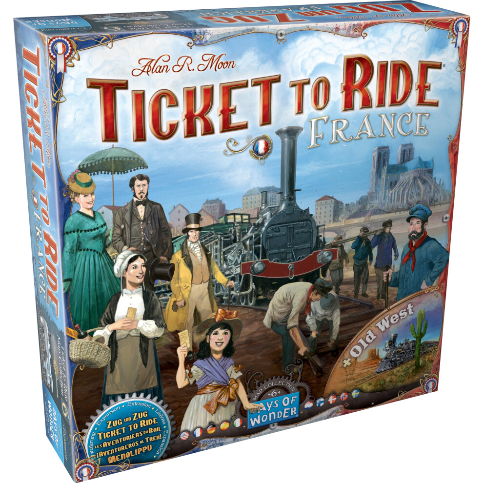 Days Of Wonder | Ticket To Ride France Board Game Expansion | Ages 8+ | For 2 To 5 Players | Average Playtime 30-60 Minutes
